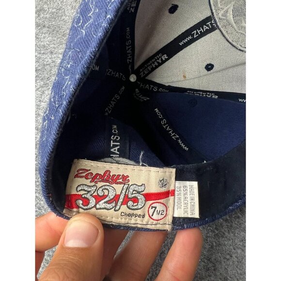 Zephyr 32/5 Penn State Baseball Hat Men's 7 1/2 Blue Fitted Nitty Lions - Picture 5 of 6